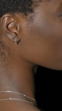 Cami Hoop 9K White Gold 21 Cami Hoop 9K White Gold -Lustre Jewelry Shop HARU STUD 9K WHITE GOLD CAMI 787SA