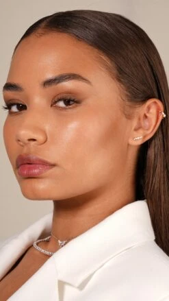 Toluda Cuff 18K Gold Vermeil -Lustre Jewelry Shop HARU STUD 9K WHITE GOLD SUID