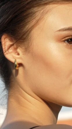 Hera Hoops Nude 18K Gold Vermeil -Lustre Jewelry Shop HERA HOOPS GOLD VERMEIL 888111