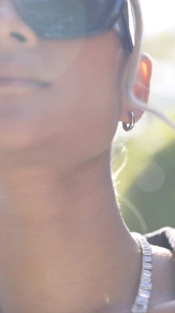 Haley Hoops Small White Gold Plated -Lustre Jewelry Shop HOOPS2