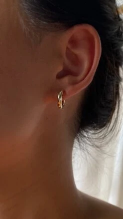 Haley Hoops Small 18K Gold Vermeil -Lustre Jewelry Shop HaleyHoops YG LS2