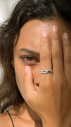 Hamsa Ring 18K White Gold -Lustre Jewelry Shop HamsaRing LS 2