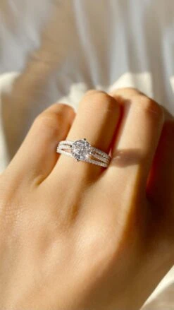 Harriet Ring 18K White Gold -Lustre Jewelry Shop HarrietRing LS1