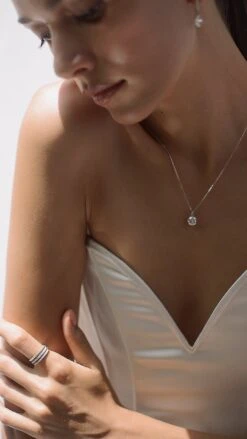 Hazel Necklace White Gold 21 Hazel Necklace White Gold -Lustre Jewelry Shop Hazel Necklace White Gold 89KDU