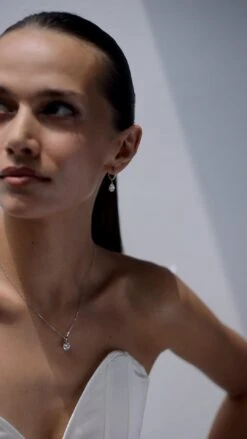 Hazel Necklace White Gold 22 Hazel Necklace White Gold -Lustre Jewelry Shop Hazel Necklace White Gold KJS87