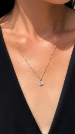 Hazel Necklace Yellow Gold -Lustre Jewelry Shop Hazel Necklace Yellow Gold 9UDUI