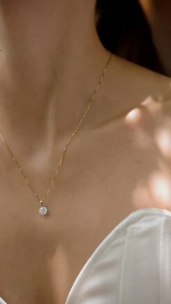 Hazel Necklace Yellow Gold -Lustre Jewelry Shop Hazel Necklace Yellow Gold O8D9U