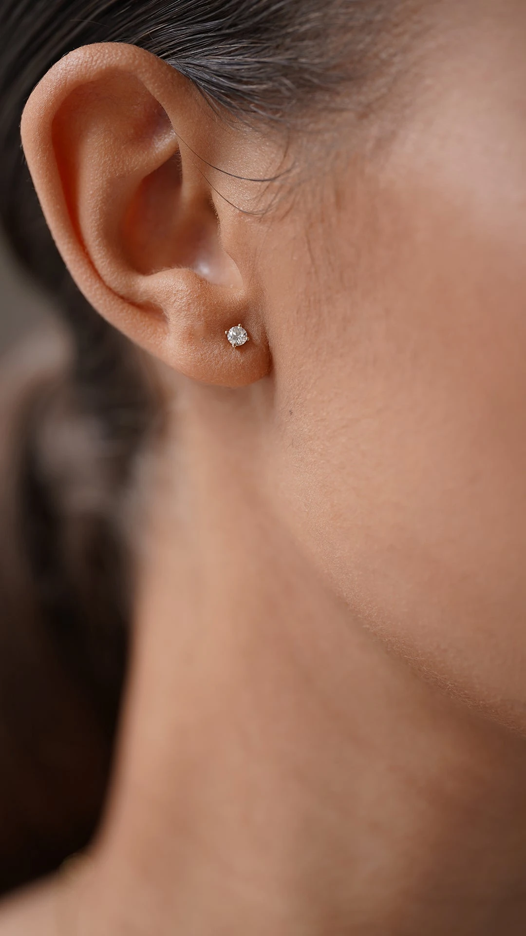 Irene Mini Single Stud 9K Yellow Gold 3 Irene Mini Single Stud 9K Yellow Gold