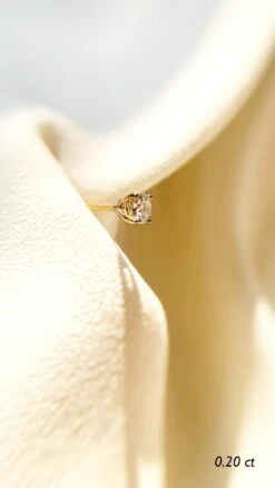 Irene Mini Single Stud 9K Yellow Gold 26 Irene Mini Single Stud 9K Yellow Gold -Lustre Jewelry Shop IreneStud YG 20pt Still1