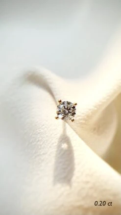 Irene Mini Single Stud 9K Yellow Gold 25 Irene Mini Single Stud 9K Yellow Gold -Lustre Jewelry Shop IreneStud YG 20pt Still2