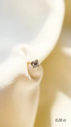 Irene Mini Single Stud 9K Yellow Gold 30 Irene Mini Single Stud 9K Yellow Gold -Lustre Jewelry Shop IreneStud YG 20pt Still3