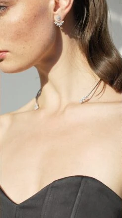 Izar Choker White Gold Plated -Lustre Jewelry Shop Izar Choker Silver 3473