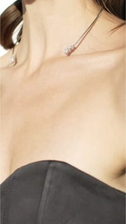 Izar Choker White Gold Plated -Lustre Jewelry Shop Izar Choker Silver 6363