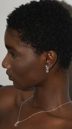 Jasmine Chicory Round Drop Earrings White Gold Plated 19 Jasmine Chicory Round Drop Earrings White Gold Plated -Lustre Jewelry Shop JASMINE CHICORY ROUND 8978SA