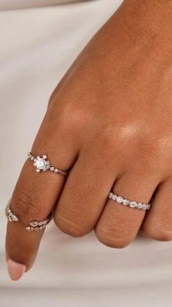 Junie Ring White Gold Plated 21 Junie Ring White Gold Plated -Lustre Jewelry Shop JUNIE CATE DENIZ KJS4334 51eaddfb 754f 4b48 8e7f f6cdff90b413