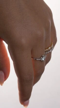 Junie Ring White Gold Plated 23 Junie Ring White Gold Plated -Lustre Jewelry Shop JUNIE IDSDU88S