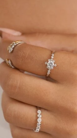 Junie Ring White Gold Plated 18 Junie Ring White Gold Plated -Lustre Jewelry Shop JUNIE KSJOSI