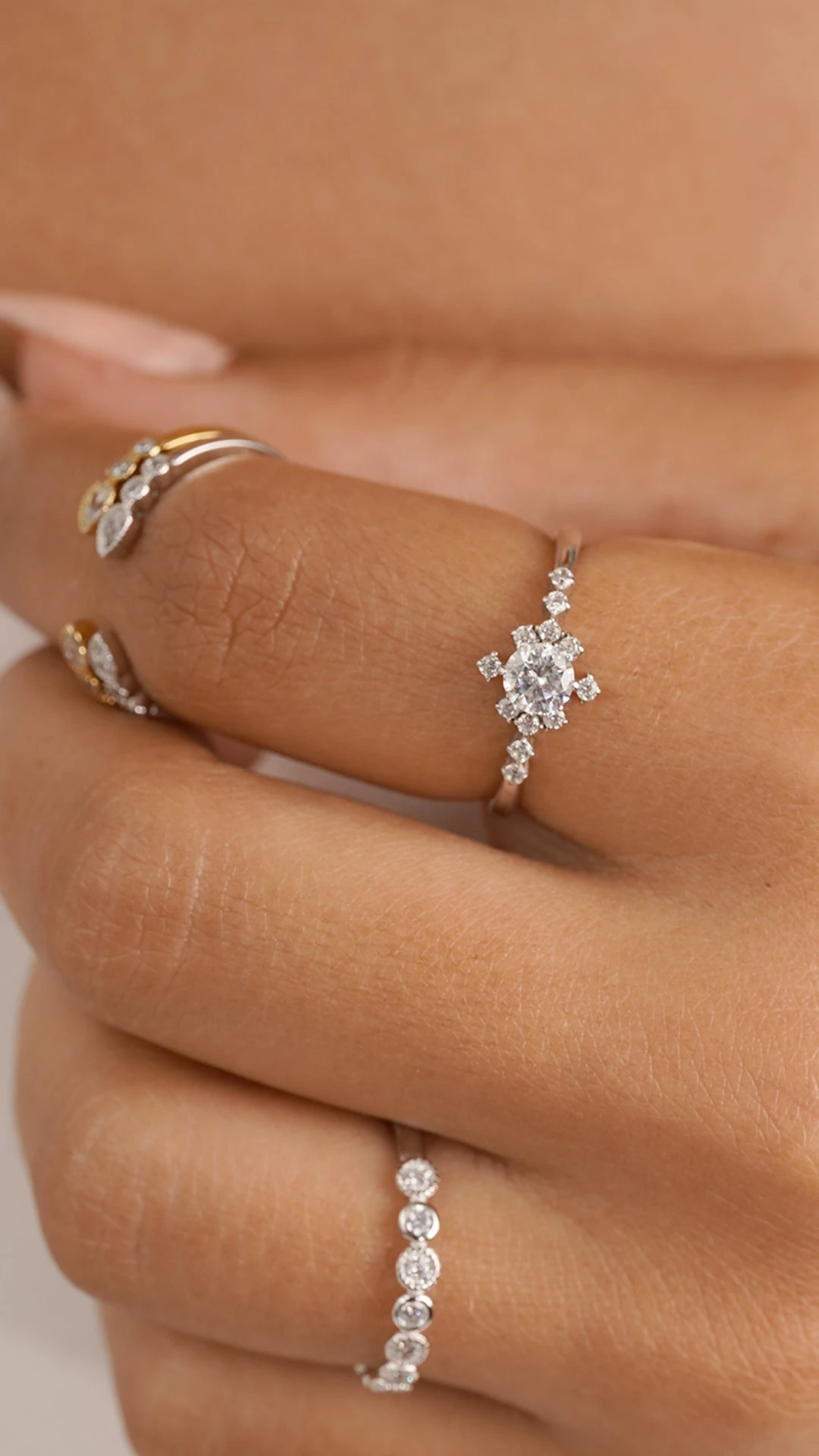 Junie Ring White Gold Plated 5 Junie Ring White Gold Plated - Image 3