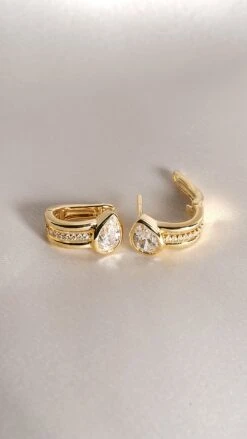 Jaia Earrings Gold Vermeil -Lustre Jewelry Shop Jaia Earrings Gold Vermeil 09LKD