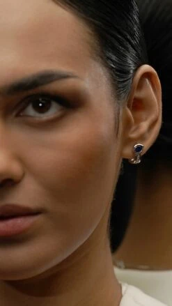 Jaia Earrings Sapphire White Gold Plated 19 Jaia Earrings Sapphire White Gold Plated -Lustre Jewelry Shop Jaia Earrings Sapphire White Gold Plated HJS8