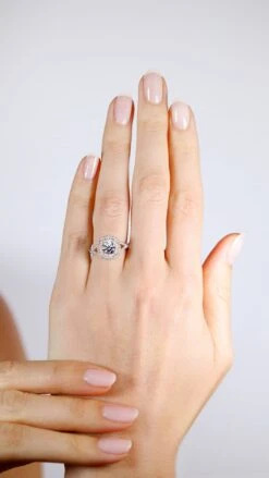 Jordana Ring 18K Rose Gold -Lustre Jewelry Shop Jordana BDR3101 RG HAND WS