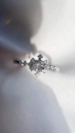 Junie Ring White Gold Plated 20 Junie Ring White Gold Plated -Lustre Jewelry Shop JunieRing WG Still1