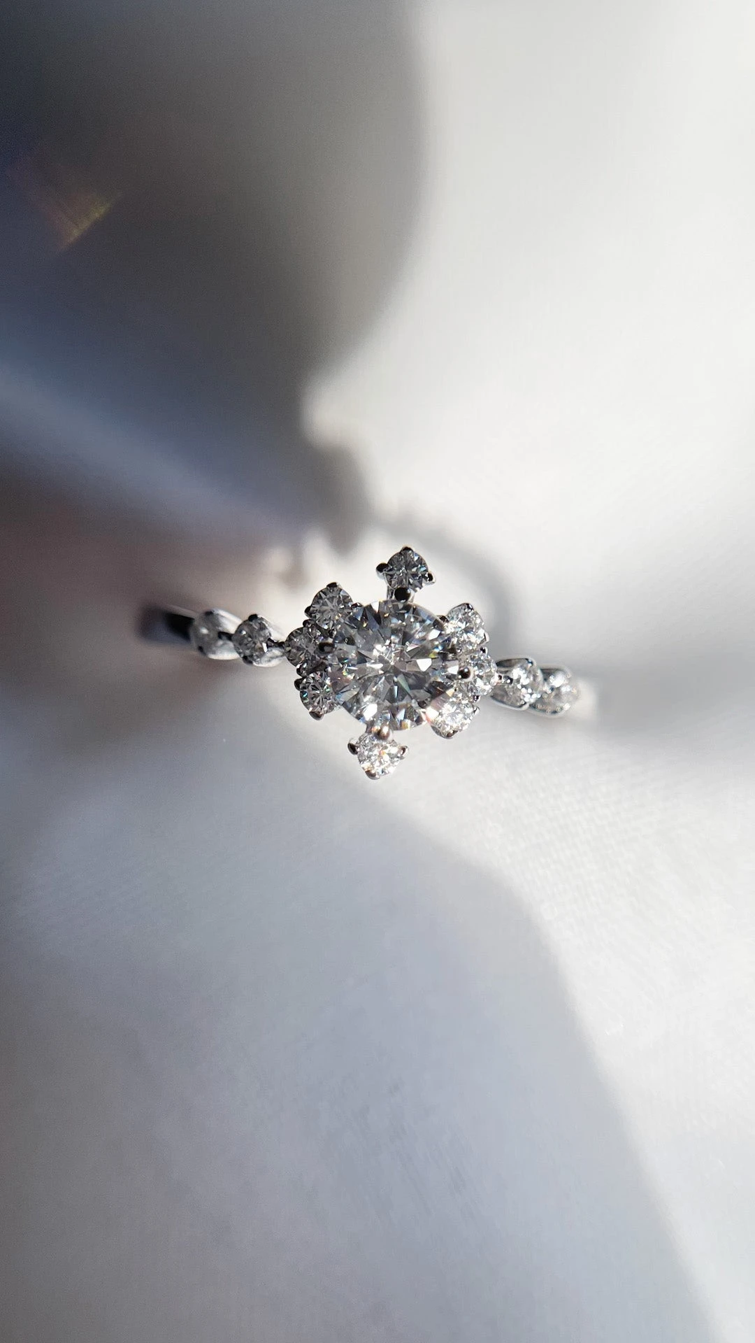 Junie Ring White Gold Plated 7 Junie Ring White Gold Plated - Image 5