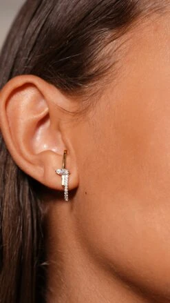 Kina Earrings White Gold Plated -Lustre Jewelry Shop KINA JKDSS