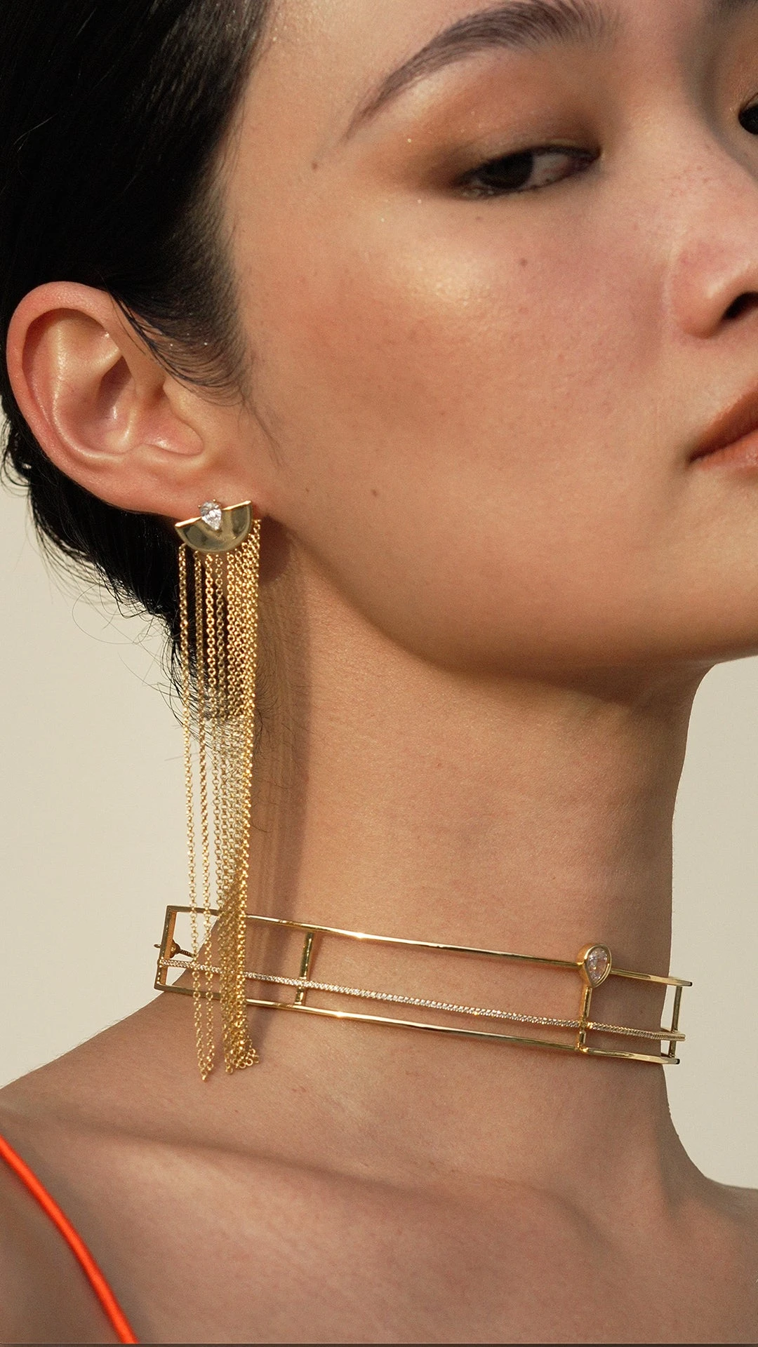 Kamala Shoulder Duster Earring Gold Vermeil 5 Kamala Shoulder Duster Earring Gold Vermeil - Image 3