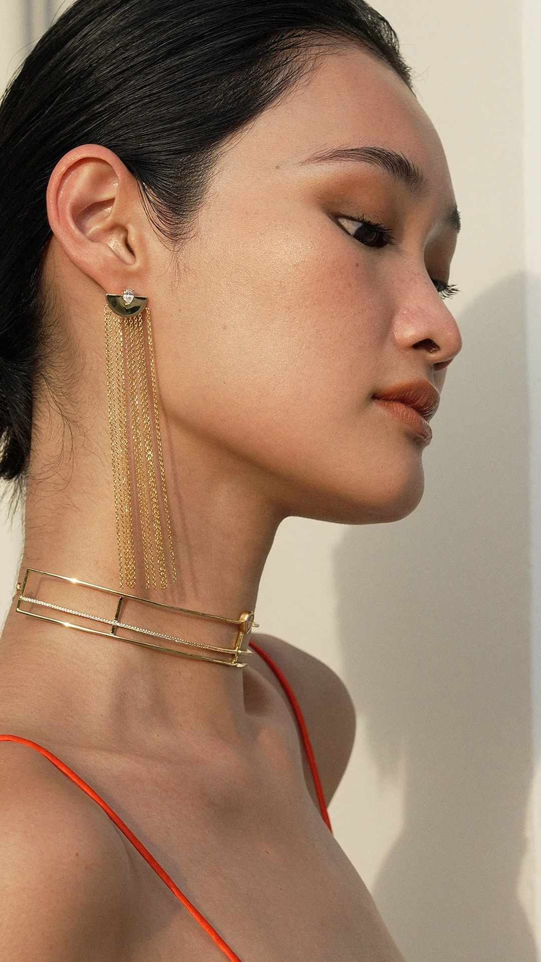 Kamala Shoulder Duster Earring Gold Vermeil 8 Kamala Shoulder Duster Earring Gold Vermeil - Image 6