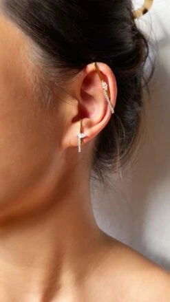 Kina Earrings White Gold Plated -Lustre Jewelry Shop KinaEarrings LS