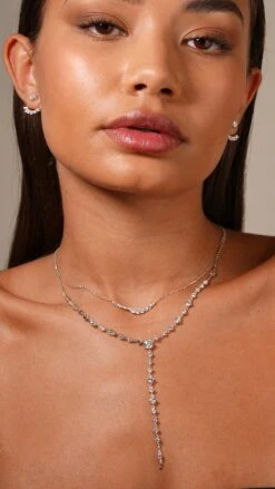 Phoenix Necklace White Gold Plated -Lustre Jewelry Shop LAETA NECKLACE LANA EAR JACKETS LAETA NECKLACE 989E 2d7564aa 92e0 46ef 8506 829229b47d24