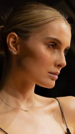 Abigail Studs White Gold Plated -Lustre Jewelry Shop LAETA NECKLACE ABIGAIL HJS78S