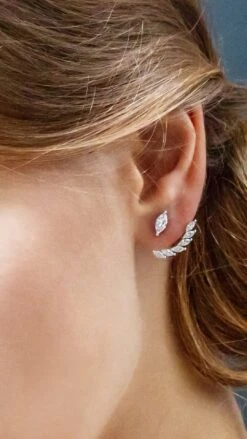 Lana Ear Jackets White Gold Plated -Lustre Jewelry Shop LANA EAR JACKETS D89JKS