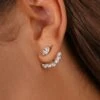 Lana Ear Jackets White Gold Plated