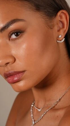 Lana Ear Jackets White Gold Plated -Lustre Jewelry Shop LANA EAR JACKETS WHITE GOLD PLATED UIDSS