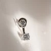 Leader Ear Jacket White Gold Plated -Lustre Jewelry Shop LEADER EAR JACKET WHITE GOLD PLATED O98DS