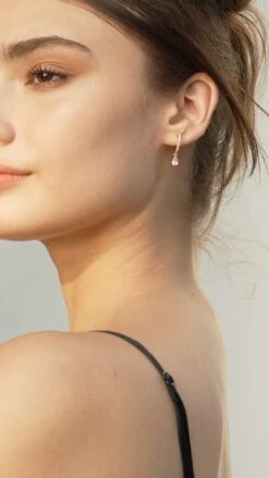 Leni Hoop Morganite 18K Gold Vermeil 19 Leni Hoop Morganite 18K Gold Vermeil -Lustre Jewelry Shop LENI HOOP MORGANITE GOLD VERMEIL 37372111