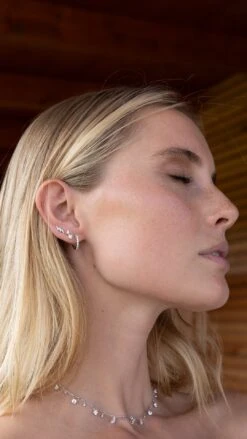 Lisbet Necklace White Gold Plated -Lustre Jewelry Shop LISBET NECKLACE SILVER 99SAAA