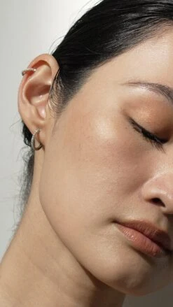 Lola Huggie White Gold Plated 29 Lola Huggie White Gold Plated -Lustre Jewelry Shop LOLA BABY HOOP D9DLLA