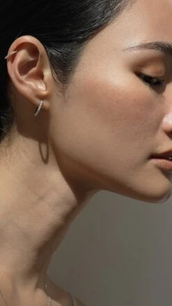 Lola Huggie White Gold Plated 25 Lola Huggie White Gold Plated -Lustre Jewelry Shop LOLA BABY HOOP OCOC9D