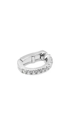 Lola Huggie White Gold Plated 23 Lola Huggie White Gold Plated -Lustre Jewelry Shop LOLA BABY HOOP ODOD999A