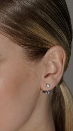 Leader Ear Jacket White Gold Plated -Lustre Jewelry Shop Leader Ear Jacket White Gold Plated IOF98D