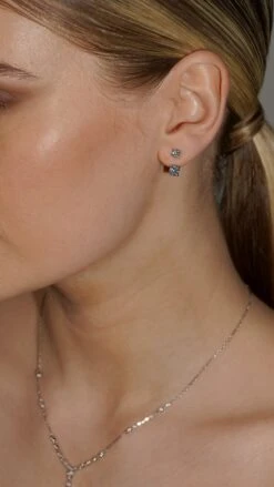 Leader Ear Jacket White Gold Plated -Lustre Jewelry Shop Leader Ear Jacket White Gold Plated OISOI