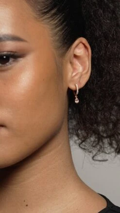 Leni Hoop Morganite 18K Gold Vermeil 22 Leni Hoop Morganite 18K Gold Vermeil -Lustre Jewelry Shop Leni Hoop Morganite Gold Vermeil 621