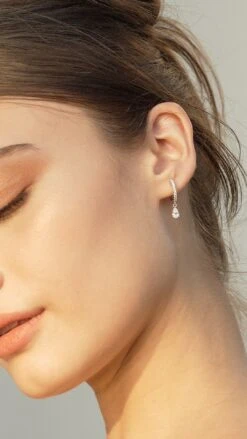 Leni Hoop White Gold Plated -Lustre Jewelry Shop Leni Hoop Silver 377373111