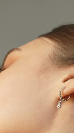 Leni Hoop White Gold Plated -Lustre Jewelry Shop Leni Hoop Silver 939311