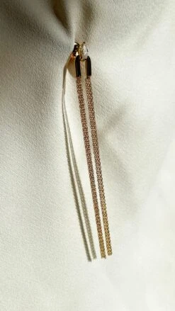 Lennox Earring 18K Gold Vermeil -Lustre Jewelry Shop LennoxEarring YG Still2