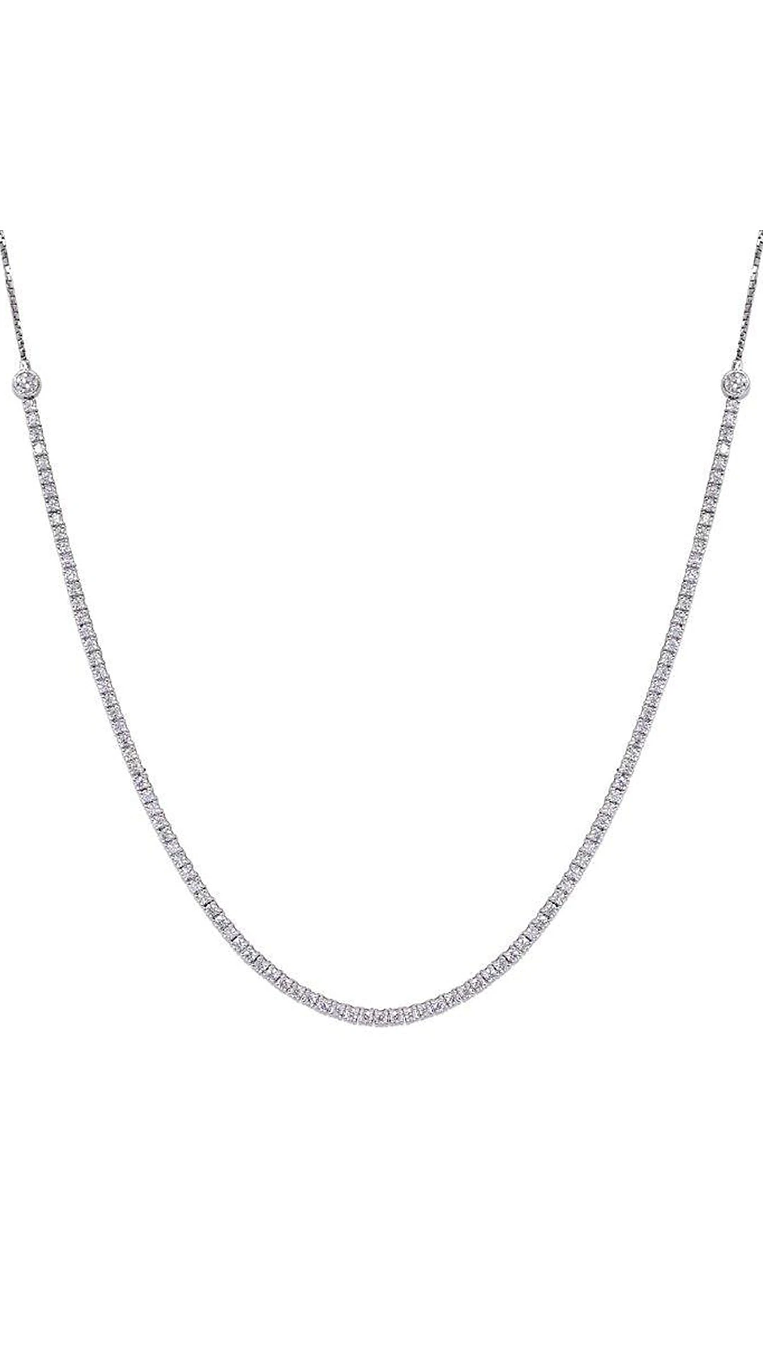 Lexi Necklace White Gold Plated 4 Lexi Necklace White Gold Plated - Image 2