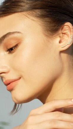 Livia Ear Climber 18K Gold Vermeil -Lustre Jewelry Shop Livia Ear Climber Gold Vermeil 4472552521